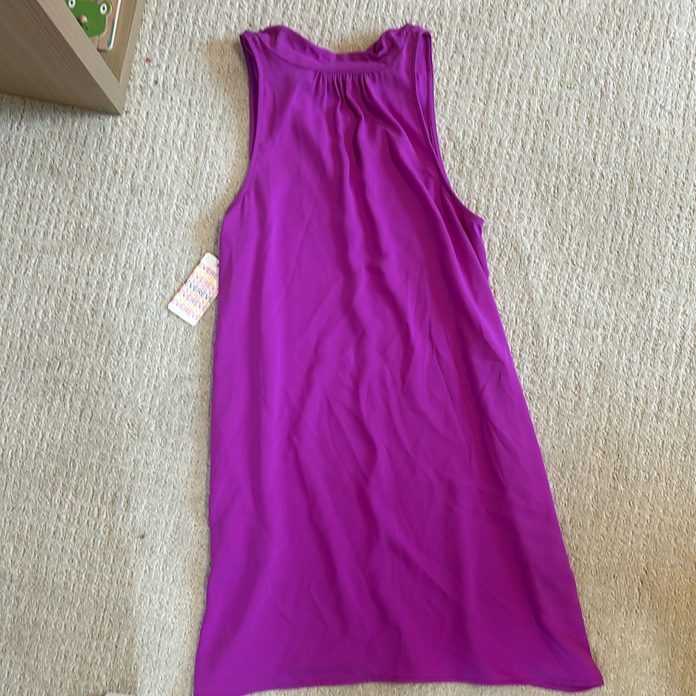 Purple halter mini dress